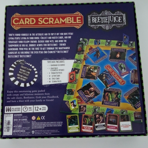 Beetlejuice Card Scramble Board Game 12+ Complete Halloween Theme Party Game - Picture 3 of 16